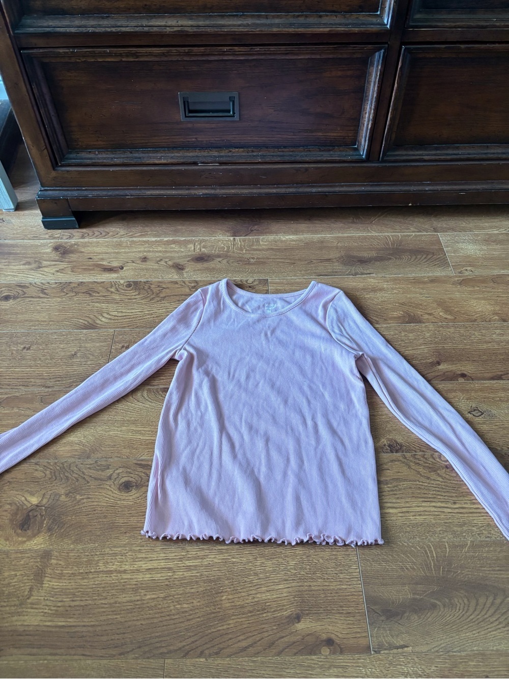 Jumping Beans pink Ribbed long sleeve Tee in size 10